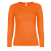 B&amp;C Dámske tričko s dlhým rukávom TW06T Orange