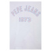 Detská bavlnená košeľa s dlhým rukávom Pepe Jeans Paullete biela farba, s potlačou