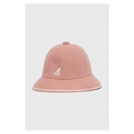 Vlnený klobúk Kangol K3181ST.DR669-DR669, ružová farba, vlnený