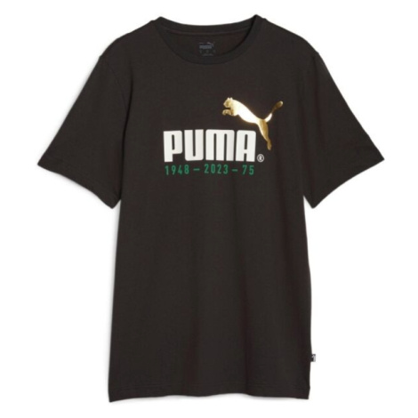 Puma LOGO CELEBRATION TEE Pánske tričko, čierna, veľkosť
