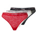 Tommy Hilfiger Underwear Tangá  červená / čierna / biela