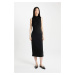 DEFACTO Bodycon Half Turtleneck Sleeveless Midi Dress