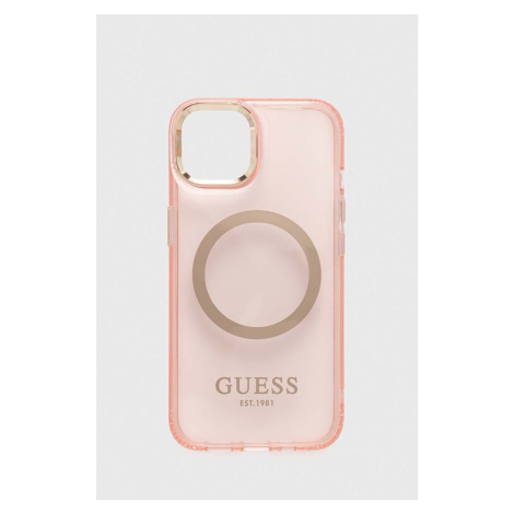 Puzdro na mobil Guess iPhone 13 6,1" ružová farba