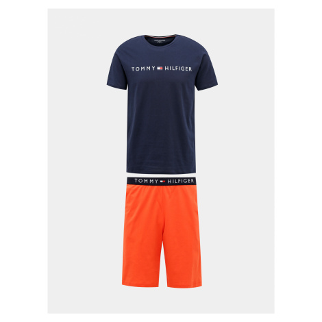 Oranžovo-modré pánske pyžamo Tommy Hilfiger