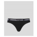Spodná Bielizeň Karl Lagerfeld Logo Thong 2-Pack Čierna