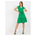 Základné zelené šaty s väzbou RUE PARIS