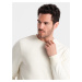 Ombre BASIC men's non-stretch cotton sweatshirt - cream