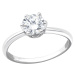 Silver Big Stone II Engagement Ring