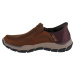 Tmavohnedé pánske kožené tenisky Skechers Slip-Ins Respected - Elgin 204810-CDB