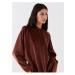 LC Waikiki Women's Hooded Plain Long Sleeve Velvet Pajamas Top