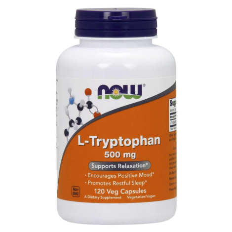 NOW® Foods NOW L-Tryptofan 500 mg, 120 rastlinných kapsúl