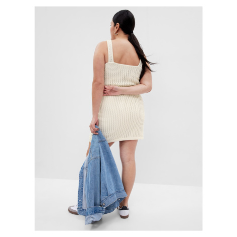 Biele dámske háčkované šaty Gap