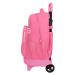 SAFTA Školský batoh na kolieskach BLACKFIT8 "GLOW UP" - ružový - 32L