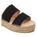 Manebi Espadrilky Hamptons Double Sole 2 Bands Sandals K 1.0 JB Čierna