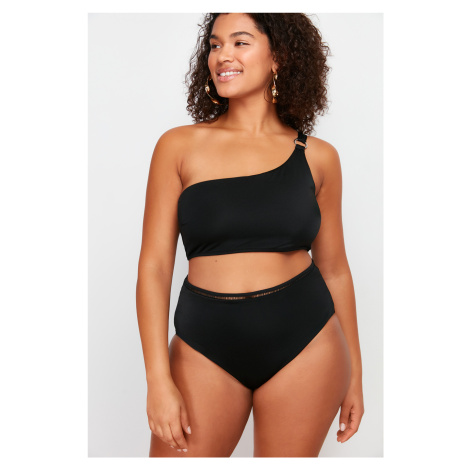 Trendyol Curve Black High Waist Bikini Bottom