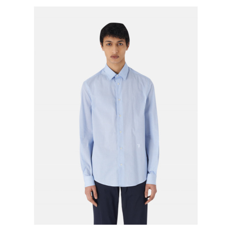 Košeľa Trussardi Shirt Italian Collar Geometric Print Modrá