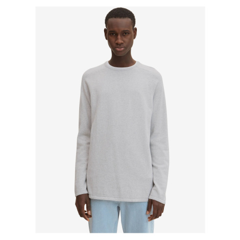 Light gray men's basic sweater Tom Tailor Denim - Men