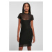 Women's double-layer mesh dress black