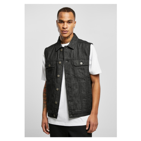 Denim vest black washed Urban Classics