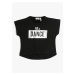Koton Printed Black Girls' T-Shirt 3skg10043ak