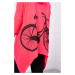 Mikina s potlačou kolesa ružová neónová UNI