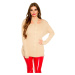 Curvy Girls! KouCla ribbrd jumper with neck holder white Einheitsgroesse