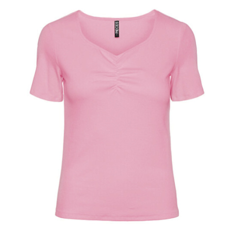 Pieces Dámske tričko PCTANIA Slim Fit 17135430 Begonia Pink XL