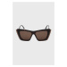 Slnečné okuliare Alexander McQueen dámske, hnedá farba