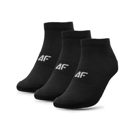 4F Súprava 3 párov členkových dámskych ponožiek 4FAW23USOCF197 Čierna