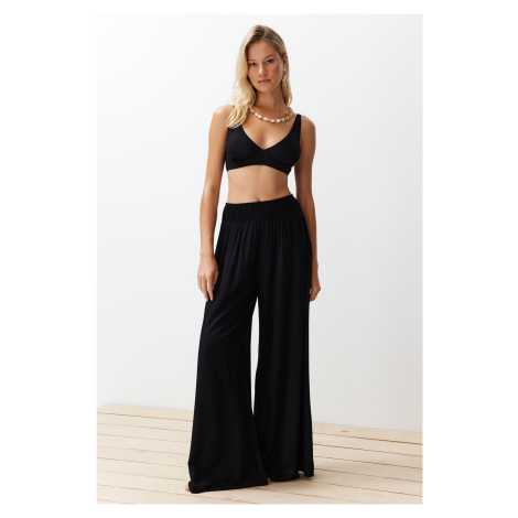 Trendyol Black Woven Gipe Detailed Trousers