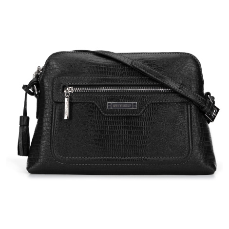 Dámska kožená crossbody kabelka Wittchen so strapcom 29-4E-013-10