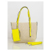 BÉŽOVÁ SHOPPER KABELKA S ŽLTÝM LEMOVANÍM OW-TR-MC786-YELLOW