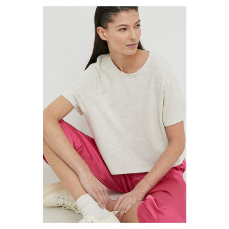 Tričko American Vintage T-SHIRT dámsky, šedá farba, YPA02GE23