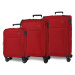 MOVOM Atlanta Red, Sada luxusných textilných cestovných kufrov, 77cm/66cm/55cm, 5318424