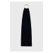 Vlnený šál Tommy Hilfiger tmavomodrá farba, jednofarebný