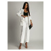 Women's elegant set jacket + trousers - white