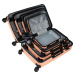 SIVÁ 4DIELNA SADA ŠKRUPINOVÝCH KUFROV SWAN SN120-4, SET OF 4 SUITCASES (L, M, S, XS) WINGS ABS+,