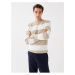 LC Waikiki Crew Neck Long Sleeve Striped Men's Knitwear Sweater