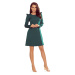 Zelené dámské trapézové šaty s volánky model 7785794 - numoco M