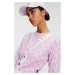 Sveter Karl Lagerfeld Kl Monogram Short Cardigan Kl Monogram Orchid Bouquet