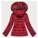 Krátka červená dámska zimná bunda (YP-20091-8)