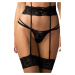 Podväzkový pás Obsessive Nutris garter belt Farba: Čierna