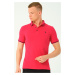 T8586 DEWBERRY MEN'S POLO NECK T-SHIRT-FUCHSIA-2