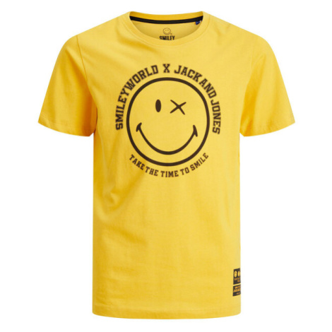 Jack&Jones Junior Tričko SMILEY WORLD 12223445 Žltá Regular Fit