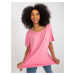 Pink Women's Basic Blouse Oversize