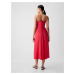 Červené dámske midi šaty na ramienka GAP