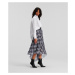 Sukňa Karl Lagerfeld Check Pleated Skirt Black/White Monogram Check