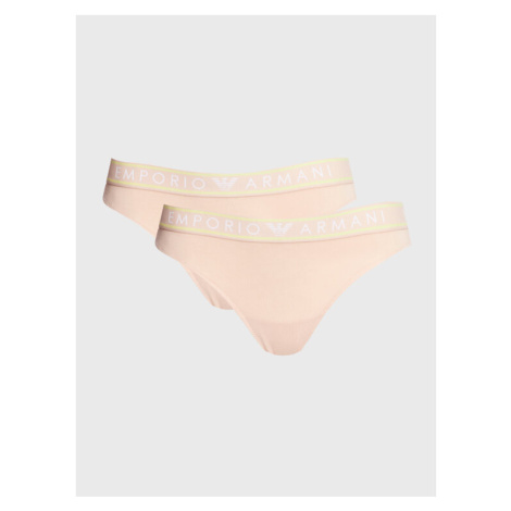 Emporio Armani Underwear Súprava 2 kusov brazílskych nohavičiek 163337 3R227 00370 Oranžová