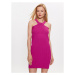 Kontatto Úpletové šaty 3M7761 Ružová Slim Fit