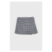 Dievčenská sukňa Abercrombie & Fitch šedá farba, mini, rovný strih